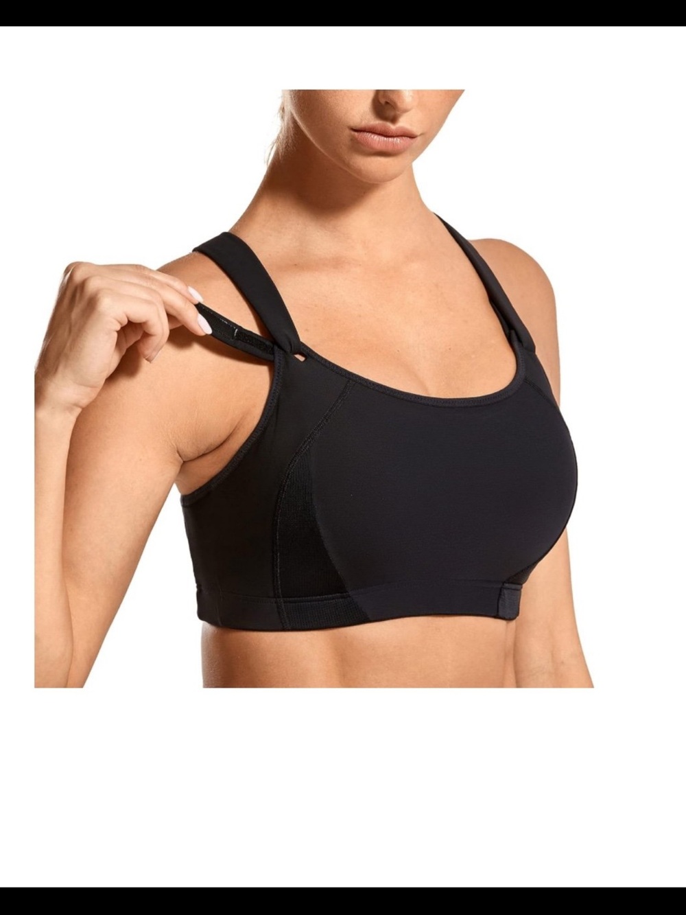 SYROKAN Women's Sports Bra High Impact Front Adjustable Support  Bra